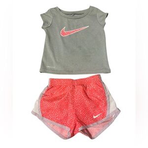 Nike Gray and Pink Toddler Set
